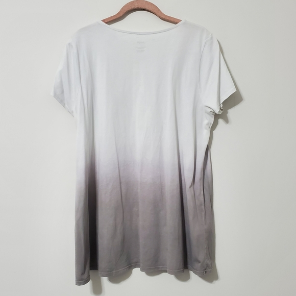 J. Jill Pure Jill Scoopneck Elliptical Tee Ombre Pima Cotton Large - Picture 5 of 9